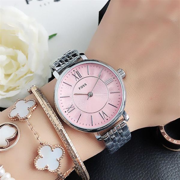 fashion foss brand watches women's girl style steel metal band quartz wrist watch fo 062978, Slivery;brown
fashion foss brand watches women's girl style steel metal band quartz wrist watch fo 062978, Slivery;brown