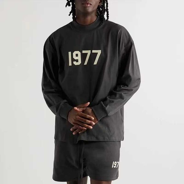 correct fog season 8 high street essentislas loose 1977 flocked round neck long sleeve men's and women's t-shirt, Black
correct fog season 8 high street essentislas loose 1977 flocked round neck long sleeve men's and women's t-shirt, Black