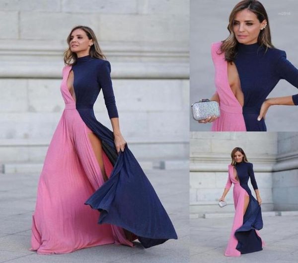 runway dresses dark blue and pink stitching color long sleeves nightgowns robes night robe split graceful sleepwear custom made ev2181632, Black
runway dresses dark blue and pink stitching color long sleeves nightgowns robes night robe split graceful sleepwear custom made ev2181632, Black