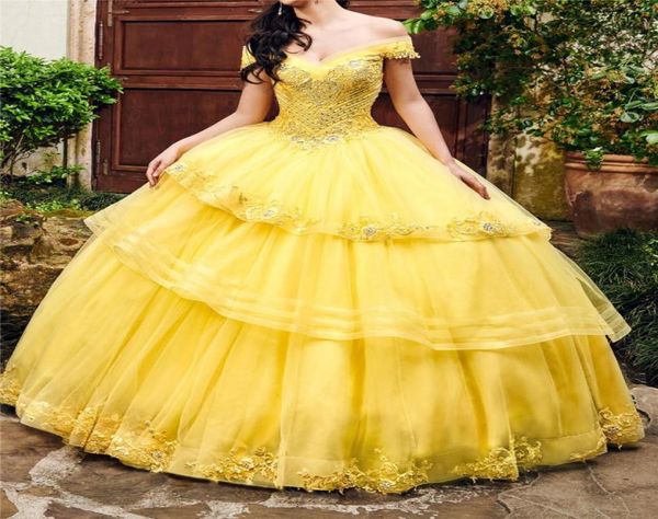 yellow tulle off the shoulder ball gown quinceanera dresses crystals flowers beading multilayers ball gown vestido de 15 anos3741857, Blue;red
yellow tulle off the shoulder ball gown quinceanera dresses crystals flowers beading multilayers ball gown vestido de 15 anos3741857, Blue;red