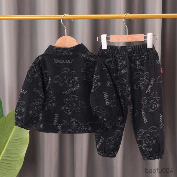 clothing sets boys long-sleeved children's jeans spring suit handsome 1-3 baby single-breasted cartoon two-piece set of 4 baby clothes, White
clothing sets boys long-sleeved children's jeans spring suit handsome 1-3 baby single-breasted cartoon two-piece set of 4 baby clothes, White