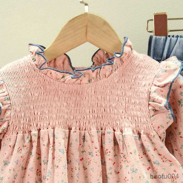 clothing sets children's clothing spring autumn new floral cute baby shirt +denim bell bottom jeans pants casual sweet girls clothes su, White
clothing sets children's clothing spring autumn new floral cute baby shirt +denim bell bottom jeans pants casual sweet girls clothes su, White