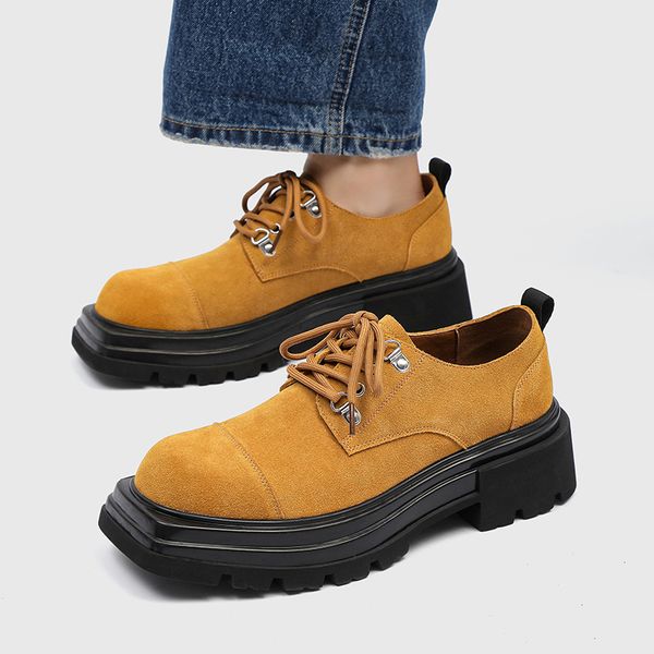 dress shoes autumn fashion men casual business oxfords male suede leather formal handsome double platform derby 230823, Black
dress shoes autumn fashion men casual business oxfords male suede leather formal handsome double platform derby 230823, Black