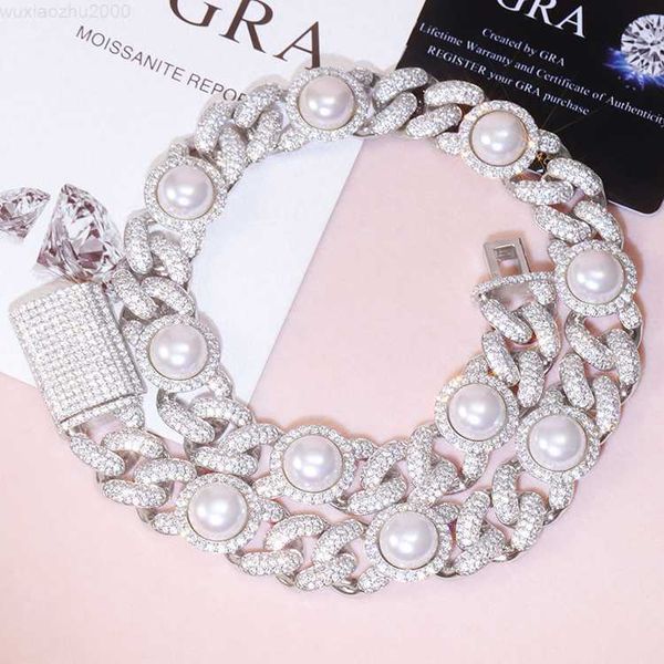 design 17mm natural pearl necklace 925 sterling silver vvs moissanite cuban chain jewelry necklace
design 17mm natural pearl necklace 925 sterling silver vvs moissanite cuban chain jewelry necklace