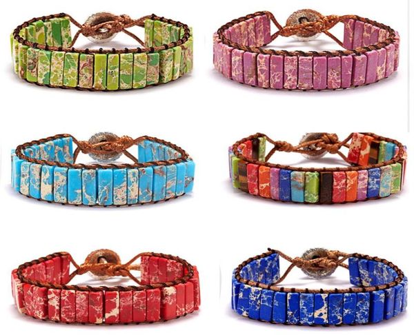 charm bracelets chakra bracelet jewelry handmade multi color natural stone tube beads leather wrap couples creative gifts drop9717413, Golden;silver
charm bracelets chakra bracelet jewelry handmade multi color natural stone tube beads leather wrap couples creative gifts drop9717413, Golden;silver