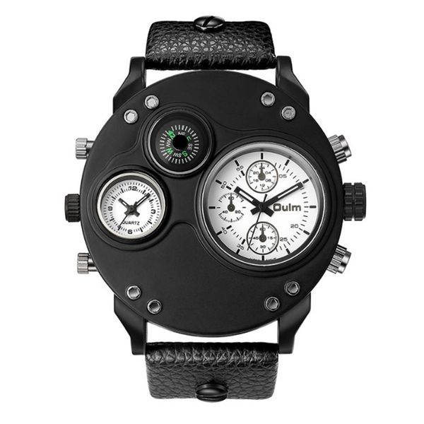 oulm brand smooth luster celebrity quality quartz watch compass mens watches dual time zone 55mm large dial hardlex pu band wristw291r, Slivery;brown
oulm brand smooth luster celebrity quality quartz watch compass mens watches dual time zone 55mm large dial hardlex pu band wristw291r, Slivery;brown