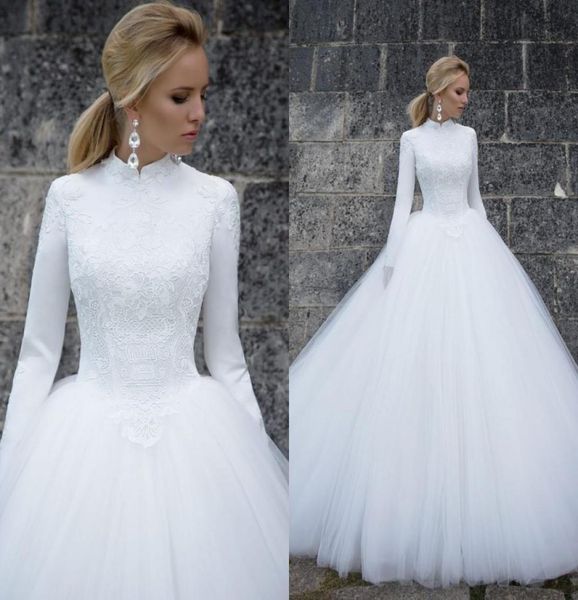 long sleeves muslim wedding dresses 2019 elegant high neck long sleeves lace satin tulle floor length ball gown bridal dresses wed6916267, White
long sleeves muslim wedding dresses 2019 elegant high neck long sleeves lace satin tulle floor length ball gown bridal dresses wed6916267, White