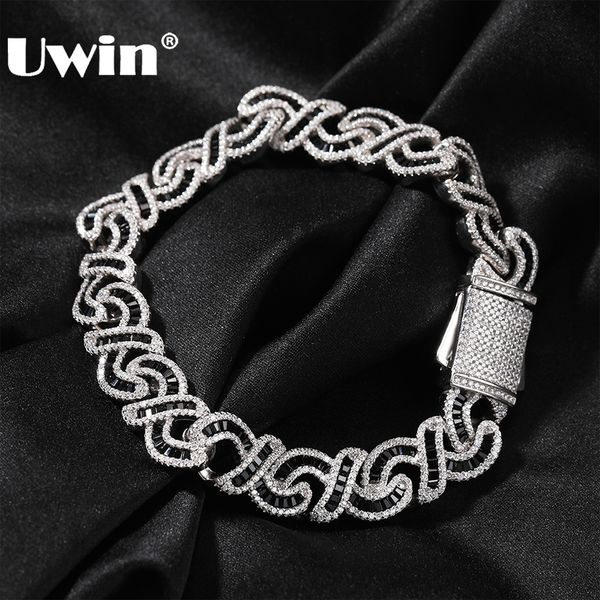 charm bracelets uwin black baguettecz for women 12mm iced out bling cz cuban link chain anklets fashion jewelry gift 230822, Golden;silver
charm bracelets uwin black baguettecz for women 12mm iced out bling cz cuban link chain anklets fashion jewelry gift 230822, Golden;silver