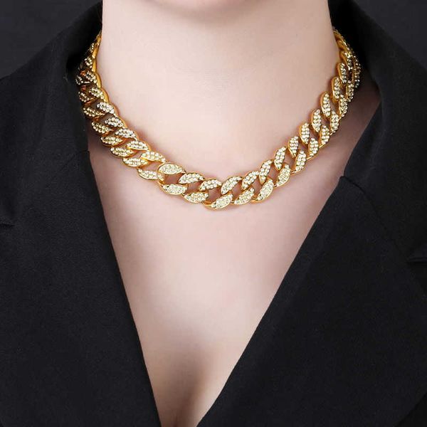 designer cuban chain trend full diamond chunky necklace bracelet set hip hop men and women street trend personalized rap accessories, Silver
designer cuban chain trend full diamond chunky necklace bracelet set hip hop men and women street trend personalized rap accessories, Silver