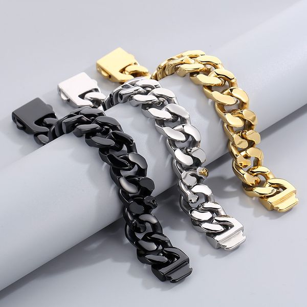 20mm 8.5inch 150g stainless steel cuban chain link bracelet curb chains silver/ gold/ black jewelry for mens
20mm 8.5inch 150g stainless steel cuban chain link bracelet curb chains silver/ gold/ black jewelry for mens