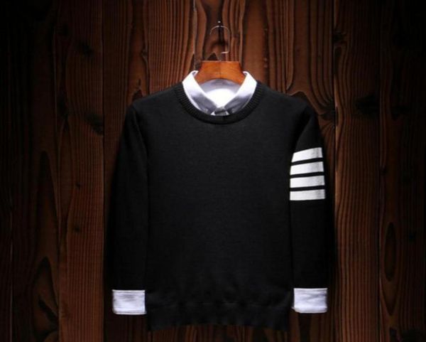 european and american men039s casual knit sweater solid color men039s college style sweater8024754, White;black
european and american men039s casual knit sweater solid color men039s college style sweater8024754, White;black