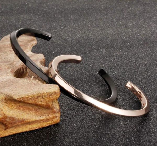 fashion design women gift bangle black and rose gold plated stainless steel bracelet9734382 
fashion design women gift bangle black and rose gold plated stainless steel bracelet9734382