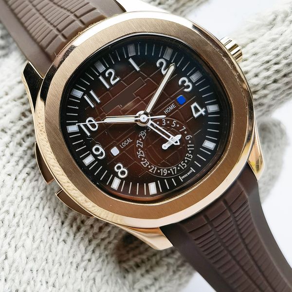 fully automatic mechanical men's watch aquanaut series 5164r nautilus coffee embossed dial watch 6 second hand chronograph watch 40.8 m, Slivery;brown
fully automatic mechanical men's watch aquanaut series 5164r nautilus coffee embossed dial watch 6 second hand chronograph watch 40.8 m, Slivery;brown