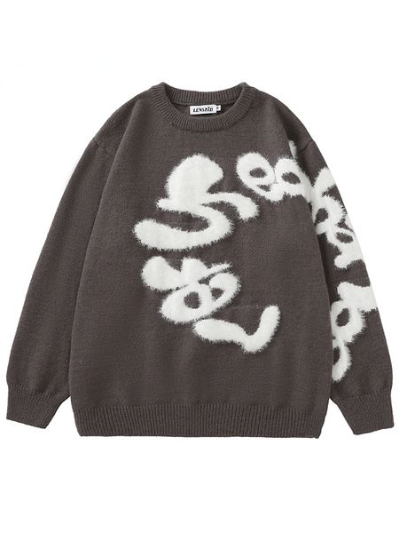 womens sweaters oversize pullovers women winter vintage knitted sweater female harajuku letter jacquard pullover laides casual loose jumper, White;black
womens sweaters oversize pullovers women winter vintage knitted sweater female harajuku letter jacquard pullover laides casual loose jumper, White;black