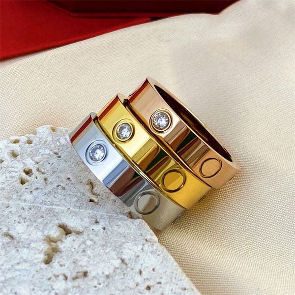luxury brand love ring 3 colors titanium steel couple rings logo printed classic women designer jewelry wholesale, Silver
luxury brand love ring 3 colors titanium steel couple rings logo printed classic women designer jewelry wholesale, Silver