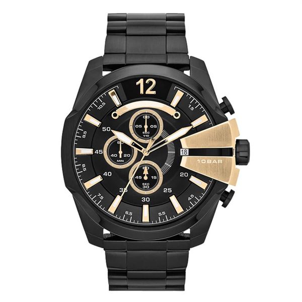 fashion brand men's big case mutiple dials stainless steel band date quartz wrist watch 4338232d, Slivery;brown
fashion brand men's big case mutiple dials stainless steel band date quartz wrist watch 4338232d, Slivery;brown