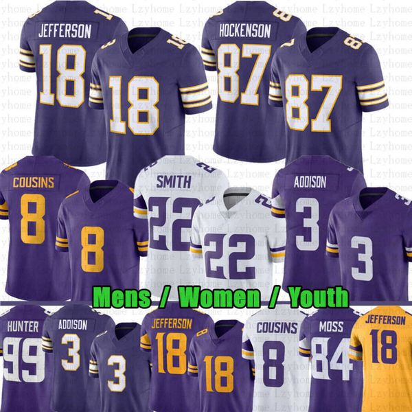 18 justin jefferson t.j. hockenson addison football jerseys lewis cine kirk cousins randy moss danielle hunter harrison smith alexander matt, Black;red
18 justin jefferson t.j. hockenson addison football jerseys lewis cine kirk cousins randy moss danielle hunter harrison smith alexander matt, Black;red