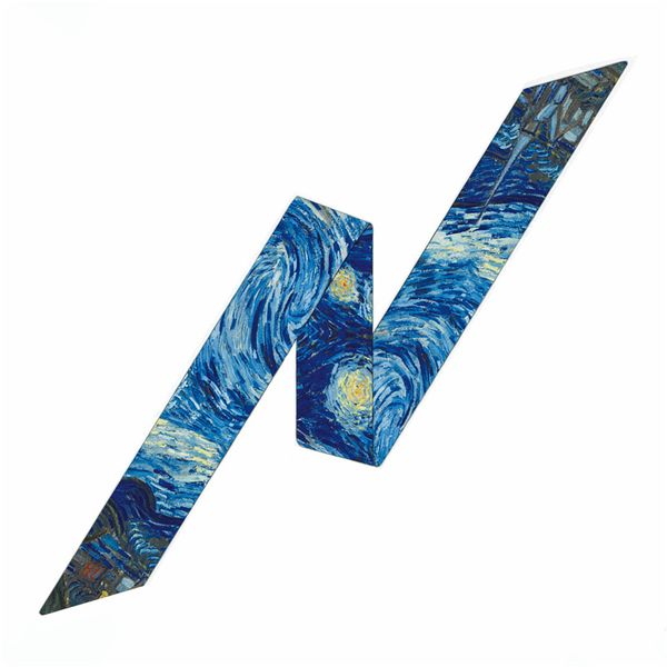 artificial silk van gogh series oil painting scarf thin narrow long hair band ribbon tie bag handle ribbon decorative artistic scarf, Blue;gray
artificial silk van gogh series oil painting scarf thin narrow long hair band ribbon tie bag handle ribbon decorative artistic scarf, Blue;gray