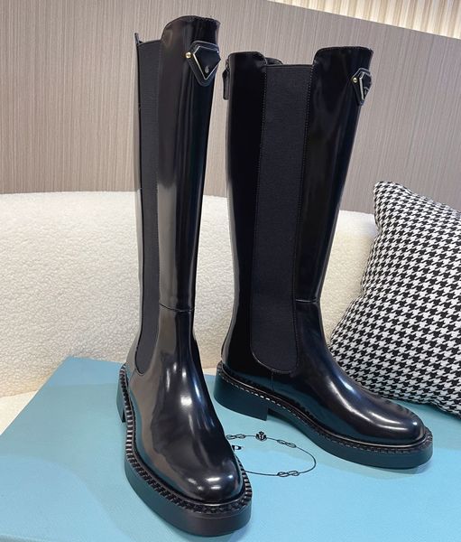 triangle panelled knee riding boots flat heels leather sole round toe booties women's luxury designers chelsea western shoes factory fo, Black
triangle panelled knee riding boots flat heels leather sole round toe booties women's luxury designers chelsea western shoes factory fo, Black