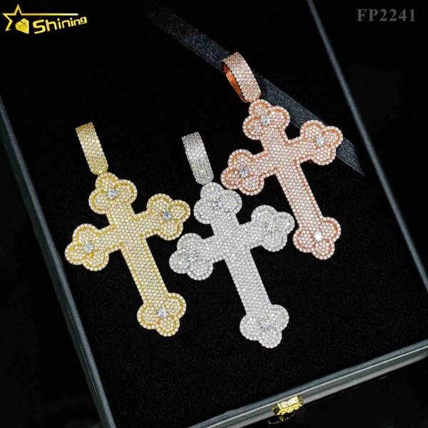 gold plated silver jewelry hip hop moissanite diamond pendant custom cross charms for men and women
gold plated silver jewelry hip hop moissanite diamond pendant custom cross charms for men and women