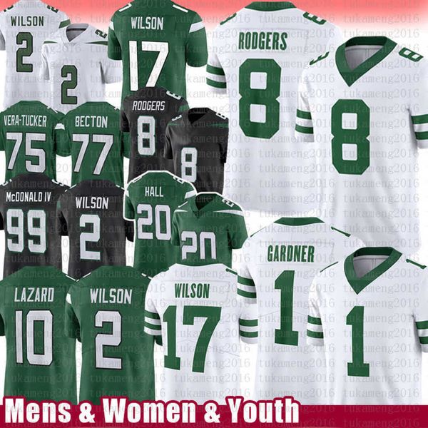 aaron rodgers ahmad sauce gardner football jersey garrett zach wilson breece hall allen lazard quinnen williams michael carter corey davis g, Black;red
aaron rodgers ahmad sauce gardner football jersey garrett zach wilson breece hall allen lazard quinnen williams michael carter corey davis g, Black;red