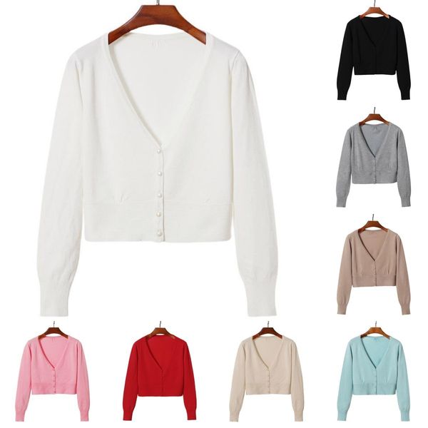 womens sweaters pink 8 colors autumn spring cardigan long sleeve sweater vneck solid color knitted coat outerwear warm soft to skin casual 2, White;black
womens sweaters pink 8 colors autumn spring cardigan long sleeve sweater vneck solid color knitted coat outerwear warm soft to skin casual 2, White;black