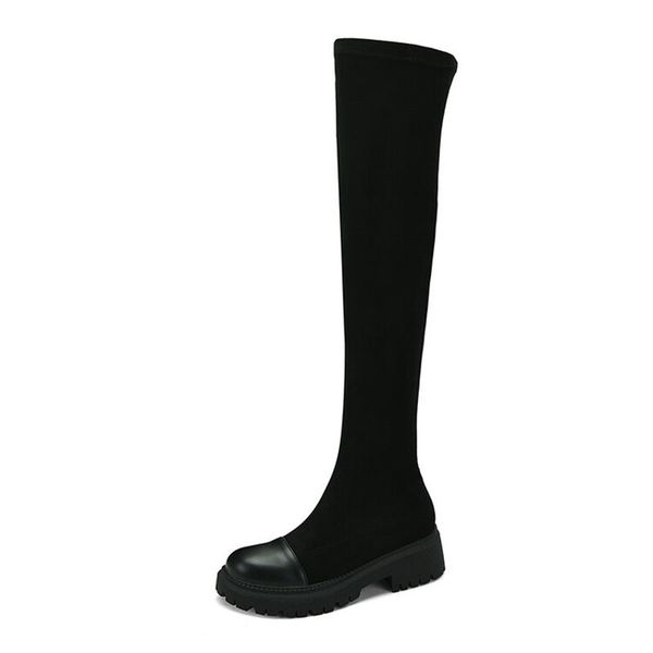 winter knee high boots women designer round toe low heels shoes genuine leather suede leatherparty wedding fashion luxury platform lady ygn0, Black
winter knee high boots women designer round toe low heels shoes genuine leather suede leatherparty wedding fashion luxury platform lady ygn0, Black