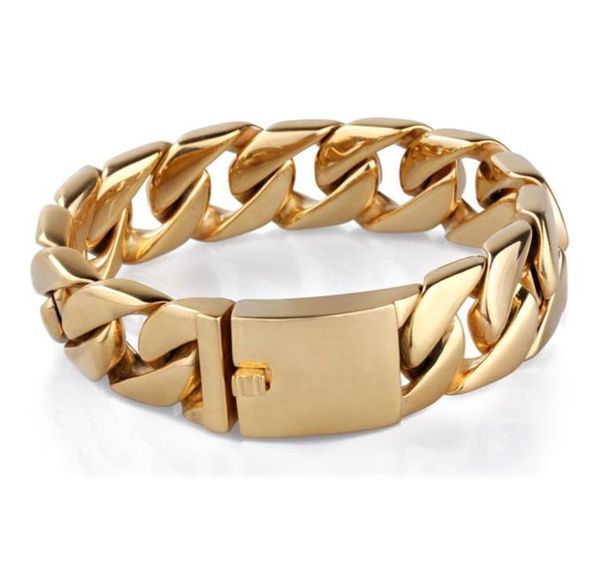 punk men039s bracelets gold 316l stainless steel curb cuban chain link bracelet 20mm width heavy titanium steel biker bangle je8983155, Black
punk men039s bracelets gold 316l stainless steel curb cuban chain link bracelet 20mm width heavy titanium steel biker bangle je8983155, Black