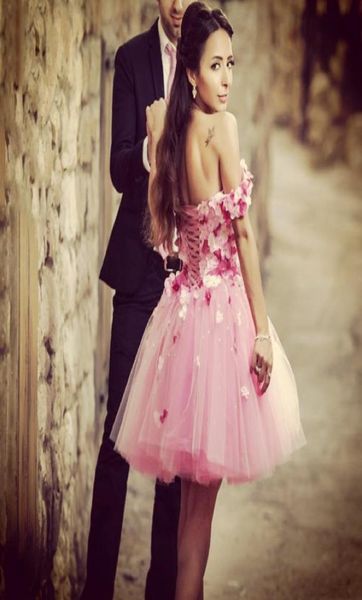 2019 new pink cocktail dresses youthful short sleeve applique hand made flowers ball gown tulle short party prom gowns 878840, Black
2019 new pink cocktail dresses youthful short sleeve applique hand made flowers ball gown tulle short party prom gowns 878840, Black