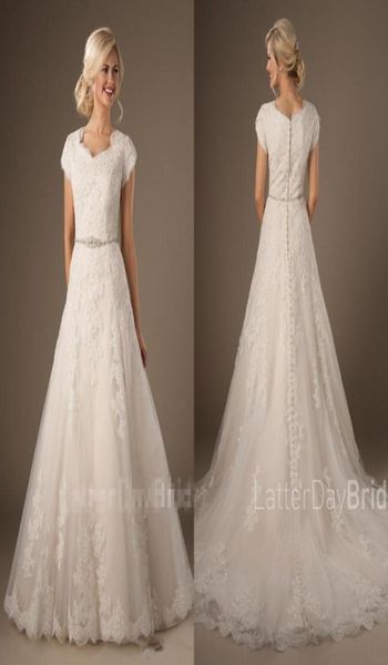 long country modest wedding dresses cap sleeves champagne lining beaded lace appliques buttons back western formal bridal gowns9345316, White
long country modest wedding dresses cap sleeves champagne lining beaded lace appliques buttons back western formal bridal gowns9345316, White