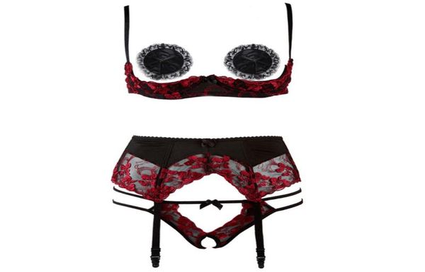 bras sets ultrathin 14 cup bra and panty garter underwear set women lingerie embroidery lace open chest crotchless panties s9050477, Red;black
bras sets ultrathin 14 cup bra and panty garter underwear set women lingerie embroidery lace open chest crotchless panties s9050477, Red;black