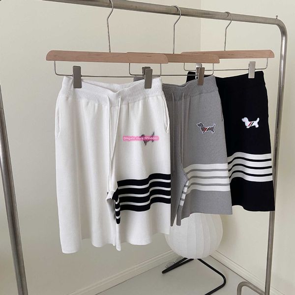 clqa 2023 new men's and women's shorts tb puppy summer casual knitting trend capris thin breathable loose sports short pants, White;black
clqa 2023 new men's and women's shorts tb puppy summer casual knitting trend capris thin breathable loose sports short pants, White;black