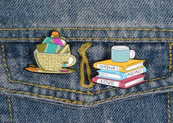 cute small book coffee funny enamel brooches pins for women christmas demin shirt decor brooch pin metal kawaii badge fashion jewe1588110, Gray
cute small book coffee funny enamel brooches pins for women christmas demin shirt decor brooch pin metal kawaii badge fashion jewe1588110, Gray