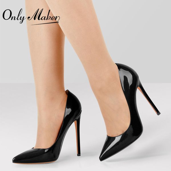 dress shoes onlymaker women pumps pointed toe 12cm slipon thin heels patent leather party wedding office lady big size 230823, Black
dress shoes onlymaker women pumps pointed toe 12cm slipon thin heels patent leather party wedding office lady big size 230823, Black