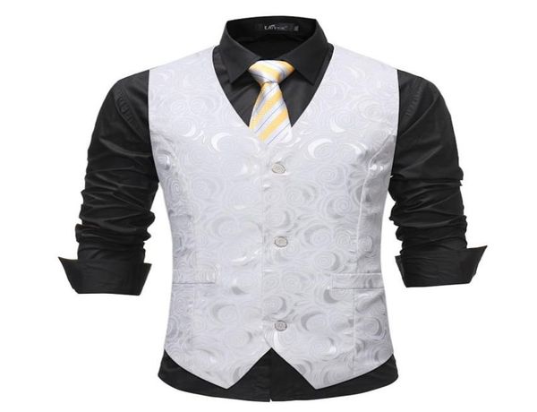mens white rose jacquard suit vest gilet homme brand slim fit business formal dress vest waistcoat male party tuxedo vests 2205173654989, Black;white
mens white rose jacquard suit vest gilet homme brand slim fit business formal dress vest waistcoat male party tuxedo vests 2205173654989, Black;white