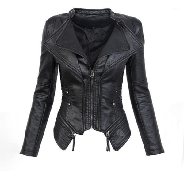 black gothic faux leather pu jacket women winter autumn fashion motorcycle coat punk zipper outerwear plus size fall3737418 
black gothic faux leather pu jacket women winter autumn fashion motorcycle coat punk zipper outerwear plus size fall3737418