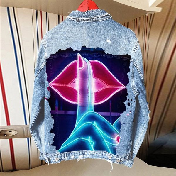 women's jackets finger gold teeth european and american fashion girl jacket denim jacket high street hip hop loose denim jacket y2k 230, Black;brown
women's jackets finger gold teeth european and american fashion girl jacket denim jacket high street hip hop loose denim jacket y2k 230, Black;brown