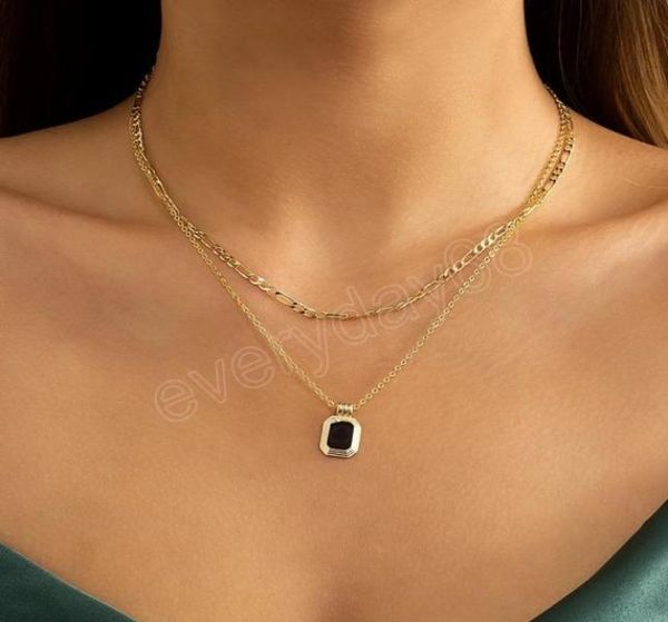 layered chain with black square pendant necklace for women trendy simple necklaces 2022 fashion jewelry for neck girl collar gift4896090, Silver
layered chain with black square pendant necklace for women trendy simple necklaces 2022 fashion jewelry for neck girl collar gift4896090, Silver