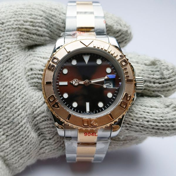 men's automatic mechanical watches diving sports yacht model 126621 gold case 40 mm brown dial oyster steel shock absorber men's w, Slivery;brown
men's automatic mechanical watches diving sports yacht model 126621 gold case 40 mm brown dial oyster steel shock absorber men's w, Slivery;brown