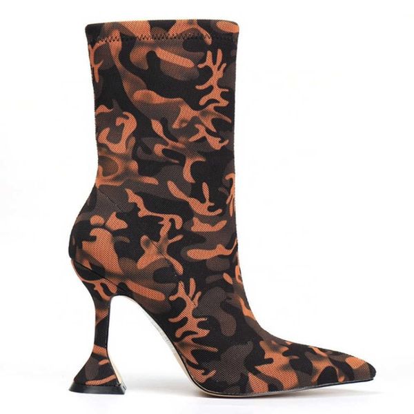 2022 summer new shaped heel pointed baotou camo style short boots fashion women's boots 230822, Black
2022 summer new shaped heel pointed baotou camo style short boots fashion women's boots 230822, Black