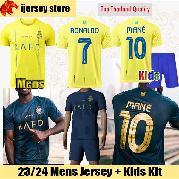 23 24 al nassr fc soccer jerseys ronaldo 2023 2024 mane a. talisca cr7 fofana otavio brozovic football shirt al-nassr fc mens jersey kids ki, Black;yellow
23 24 al nassr fc soccer jerseys ronaldo 2023 2024 mane a. talisca cr7 fofana otavio brozovic football shirt al-nassr fc mens jersey kids ki, Black;yellow
