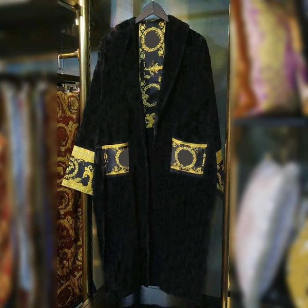 others apparel mens womens home robes shawl collar cotton soft fluffy sleepwear designer brand luxury vintage bathrobe pajamas uni228a, Black;white
others apparel mens womens home robes shawl collar cotton soft fluffy sleepwear designer brand luxury vintage bathrobe pajamas uni228a, Black;white