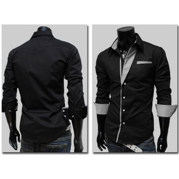 men's casual shirts fashion men plus size 3xl spring autumn slim fit long sleeve shirt man male white clothing 230822, White;black
men's casual shirts fashion men plus size 3xl spring autumn slim fit long sleeve shirt man male white clothing 230822, White;black