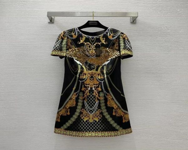 designer dress 2023 spring summer o neck short sleeve fashion milan runway sundress brand same style dresses 021786058715, Black;pink
designer dress 2023 spring summer o neck short sleeve fashion milan runway sundress brand same style dresses 021786058715, Black;pink
