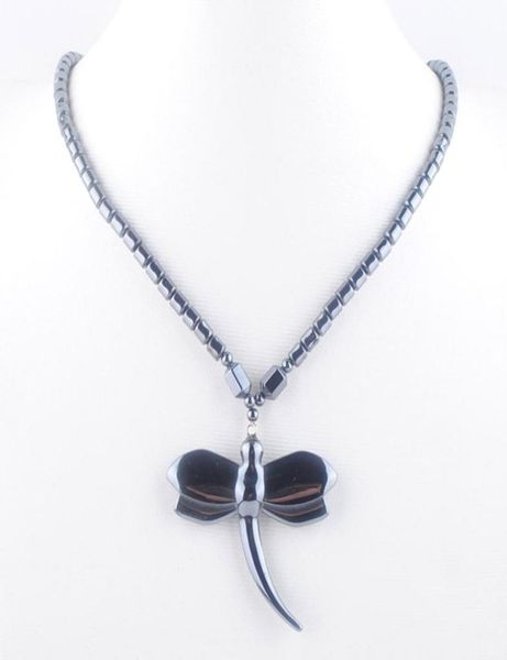 black non magnetic natural hematite stone beads healing dragonfly pendant necklace jewelry f30998457894, Silver
black non magnetic natural hematite stone beads healing dragonfly pendant necklace jewelry f30998457894, Silver