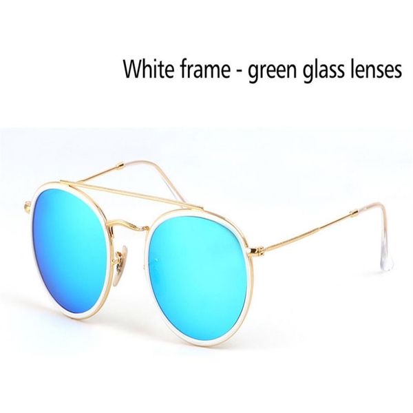 whole-highest quality style sunglasses for men women alloy frame mirrored glass lens double bridge retro eyewear with box and 302v, White;black
whole-highest quality style sunglasses for men women alloy frame mirrored glass lens double bridge retro eyewear with box and 302v, White;black