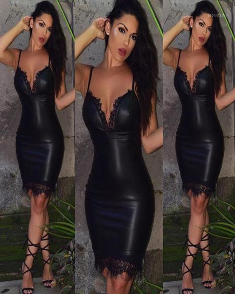 fashion casual women ladies drs pu leather summer evening party club v neck mini bodycon skinny dress black6283509, Black;gray
fashion casual women ladies drs pu leather summer evening party club v neck mini bodycon skinny dress black6283509, Black;gray