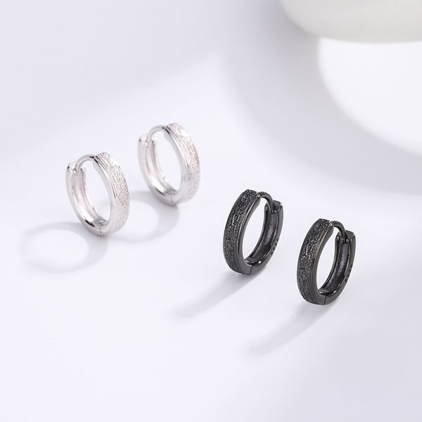 s925 sterling silver hoop earrings frosted texture men fashion brand versatile women ear buckles luxury ear ornaments wholesale yme004, Golden;silver
s925 sterling silver hoop earrings frosted texture men fashion brand versatile women ear buckles luxury ear ornaments wholesale yme004, Golden;silver