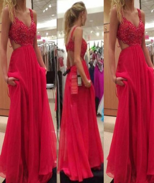 2019 red prom dresses spaghetti straps backless chiffon aline fashion long holiday guest evening dresses party gowns custom made4117601, Black
2019 red prom dresses spaghetti straps backless chiffon aline fashion long holiday guest evening dresses party gowns custom made4117601, Black