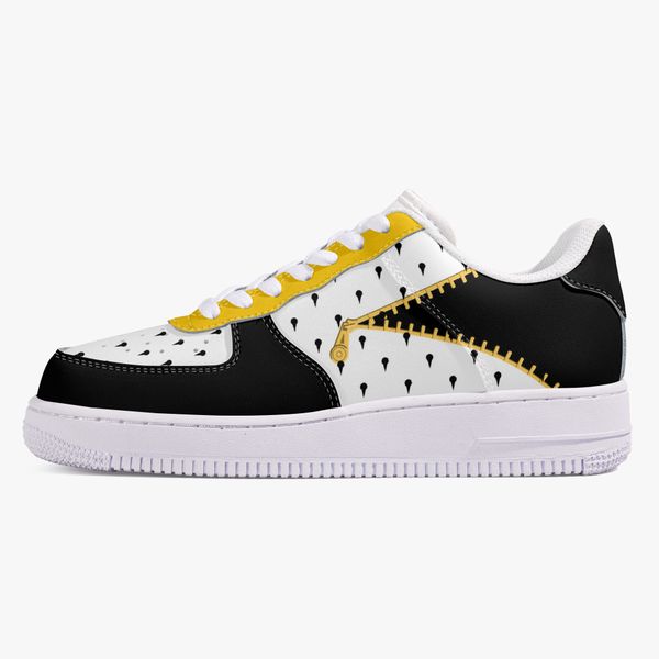 customized shoes men's fashionable casual shoes diy women's shoes white sole, black and white body, gold zipper 58391
customized shoes men's fashionable casual shoes diy women's shoes white sole, black and white body, gold zipper 58391
